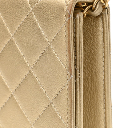 Chanel Metallic Goatskin Quilted Chic Pearls Flap Gold 11 of 11