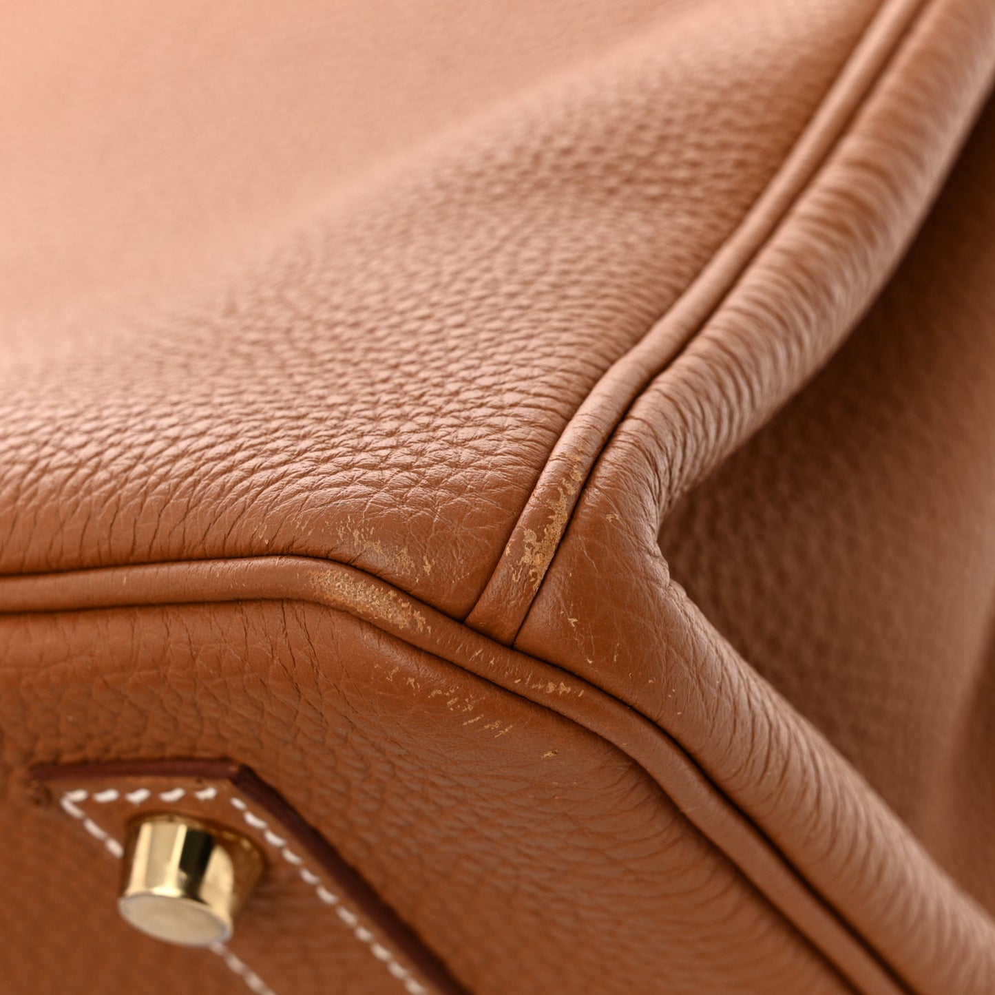 Togo Verso Birkin 35 Gold Geranium