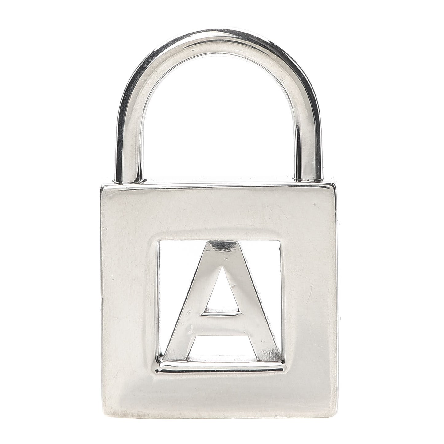 Sterling Silver Letter A Lock Charm Pendant