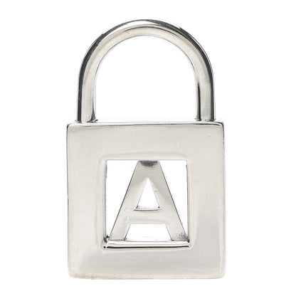 Tiffany Sterling Silver Letter A Lock Charm Pendant 1 of 3