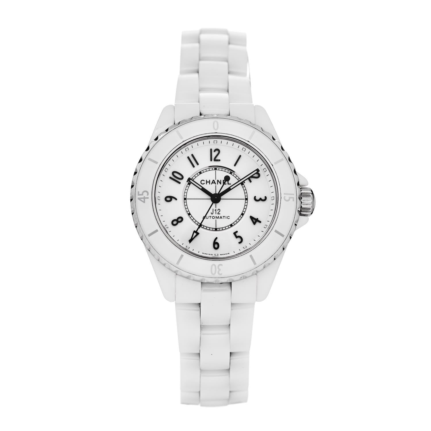 Chanel Stainless Steel Ceramic 33mm J12 Automatic Watch White 1 of 5