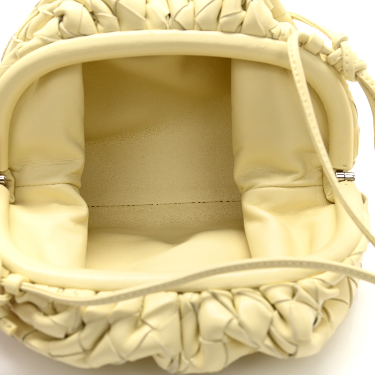 Bottega Veneta Nappa Intrecciato The Mini Pouch Lemon Washed 5 of 10