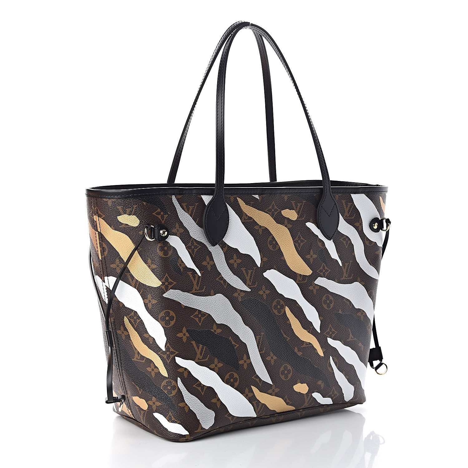 Louis Vuitton X LOL Monogram Neverfull MM Gold Silver 4 of 12