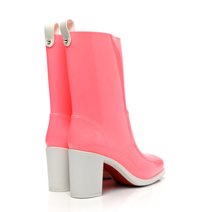 Christian Louboutin PVC Loubirain 70MM Rain Boots 40 Bubble Gum 4 of 8