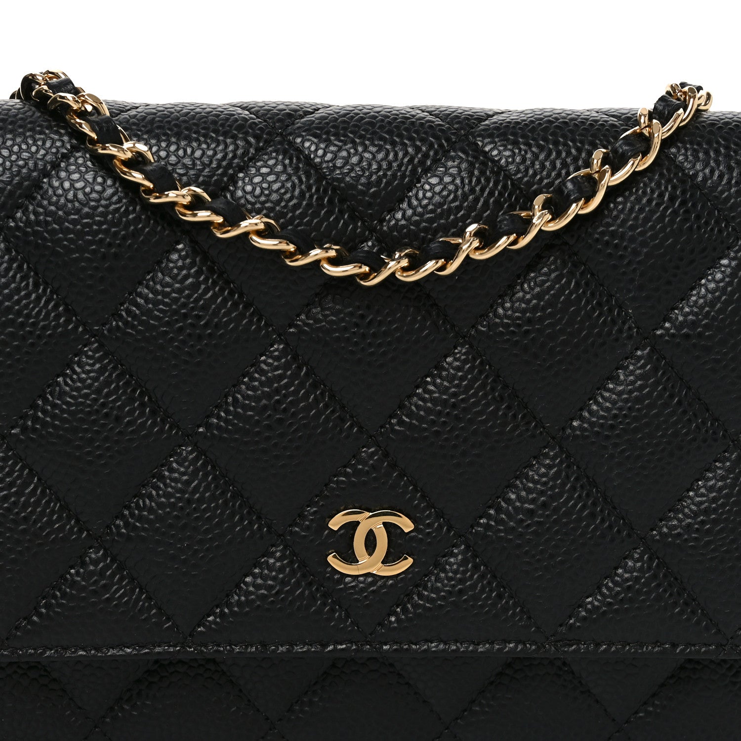 Chanel Caviar Quilted Wallet on Chain WOC Black 9 of 12