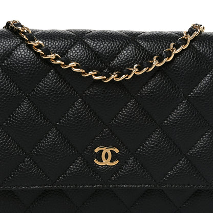 Chanel Caviar Quilted Wallet on Chain WOC Black 9 of 12