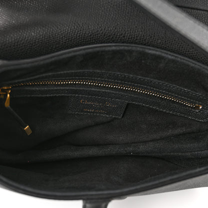 Christian Dior Grained Calfskin Saddle Bag Black 5 of 10