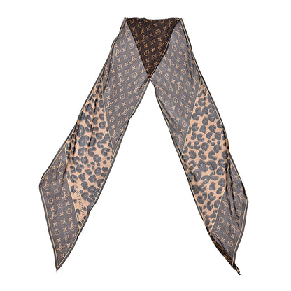 Louis Vuitton Silk Crepe Leopard Monogram Scarf 3 of 3