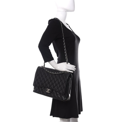 Chanel Caviar Quilted Maxi Double Flap Black 2 of 10