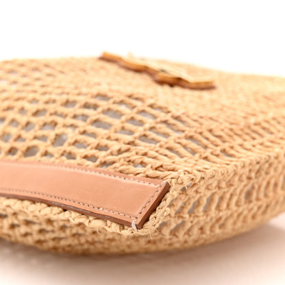 Saint Laurent Raffia Calfskin Oxalis Shoulder Bag Naturale 9 of 13