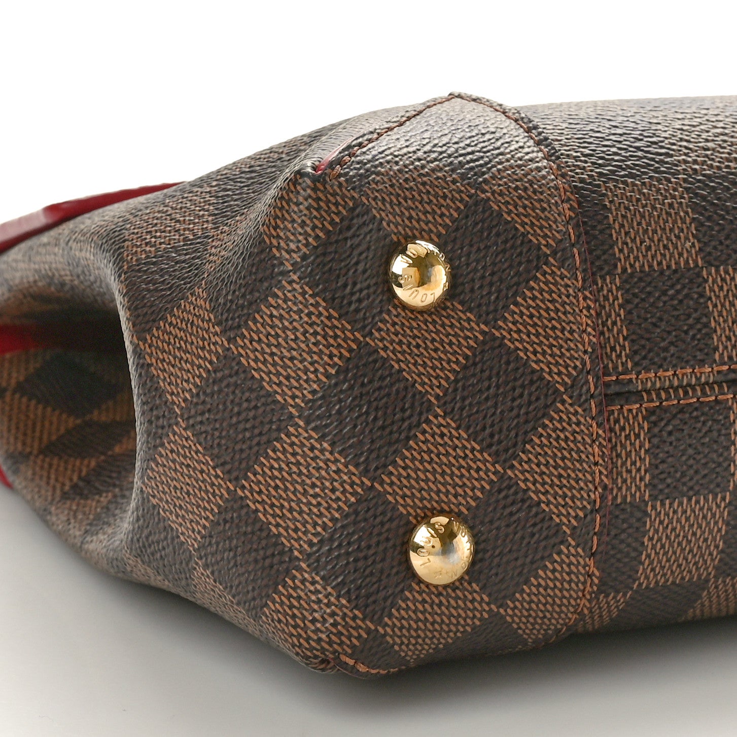 Louis Vuitton Damier Ebene Caissa Clutch Cherry 8 of 9