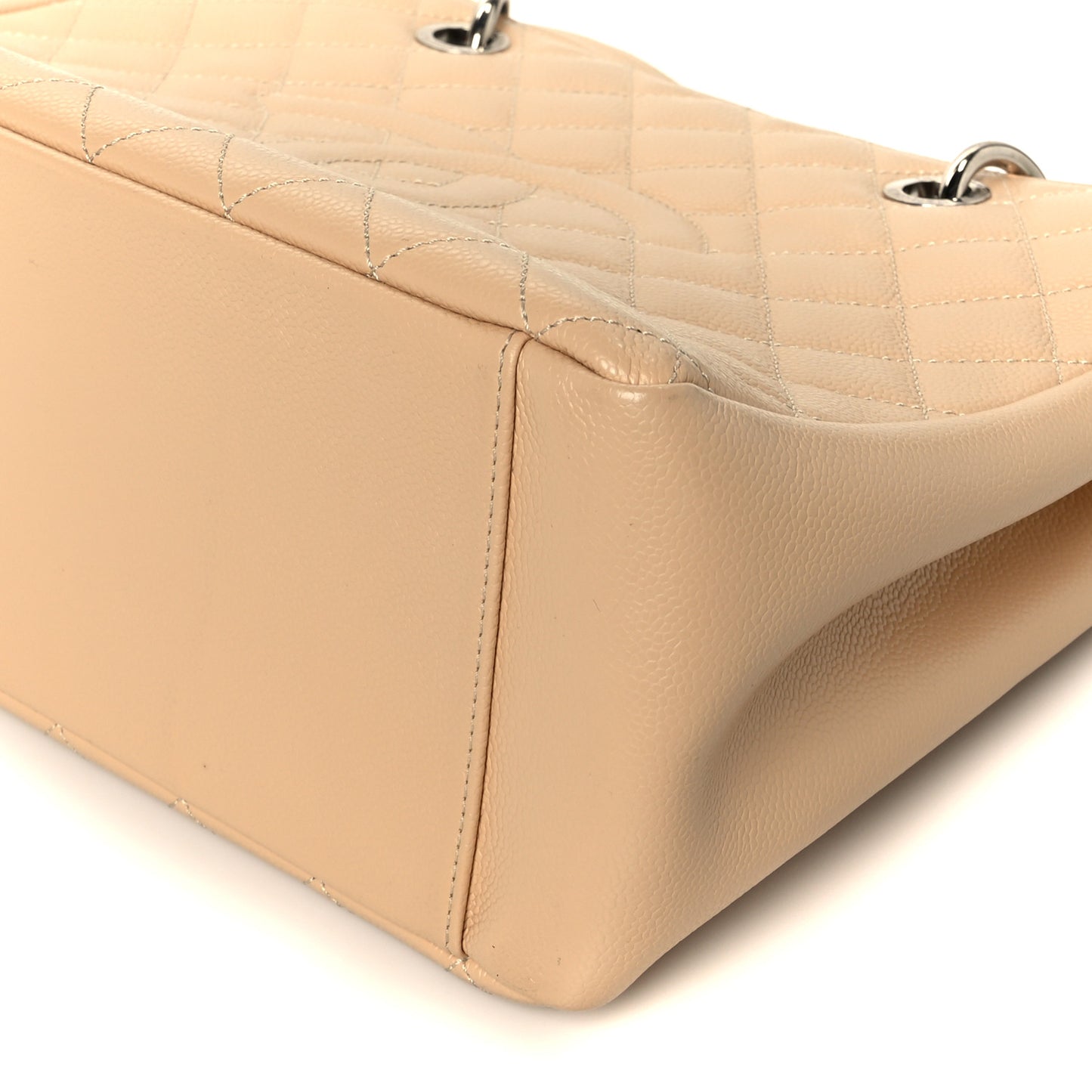 Caviar Quilted Grand Shopping Tote GST Beige