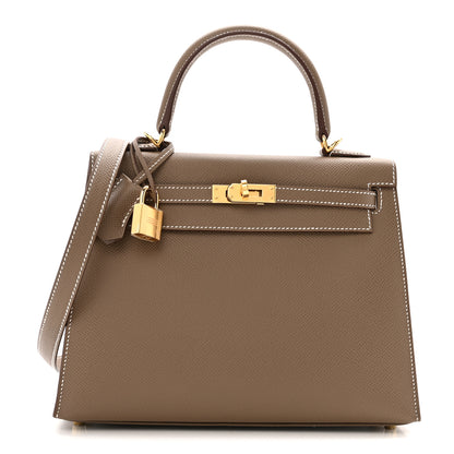 Hermes Epsom Kelly Sellier 25 Etoupe 1 of 11