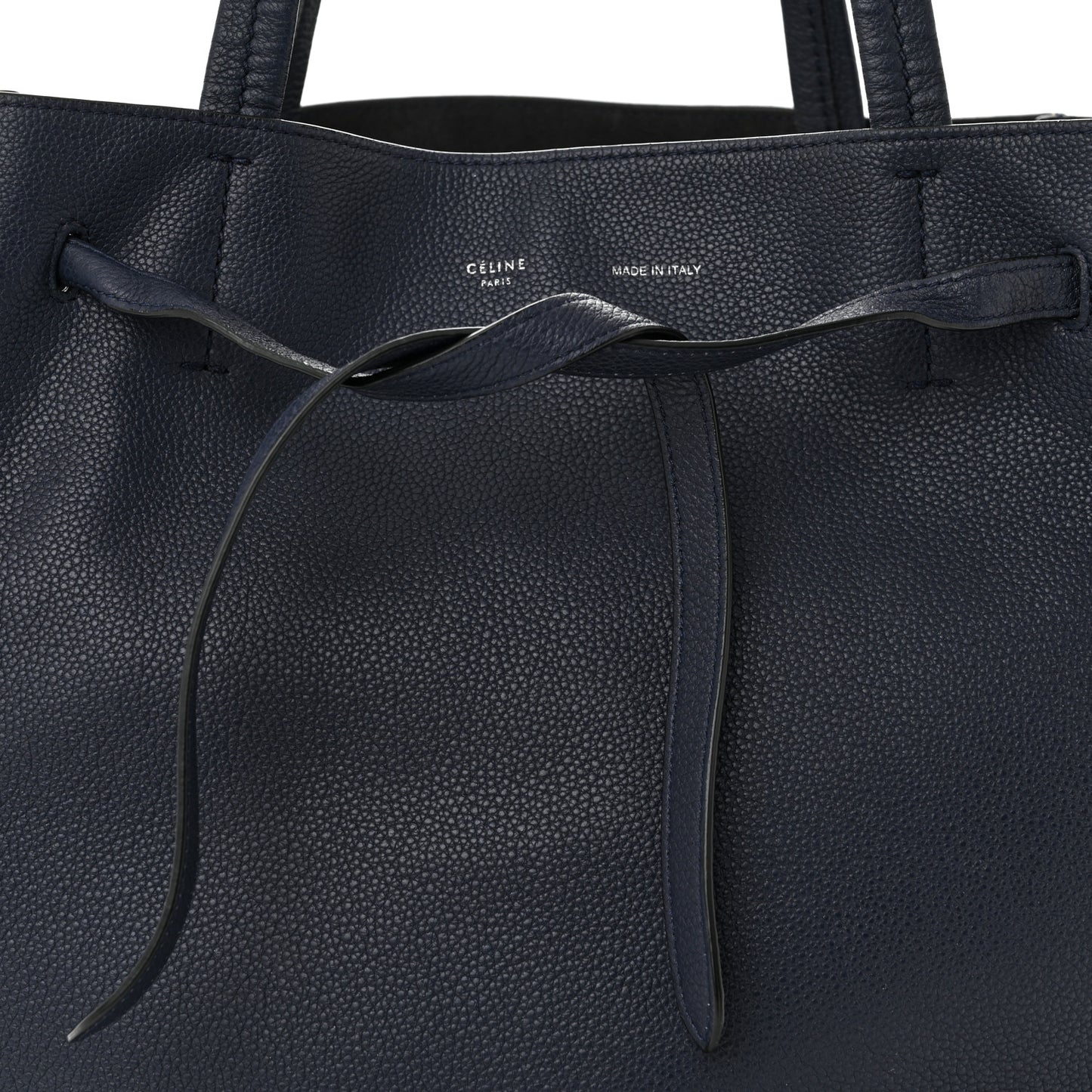 Soft Grained Calfskin Small Belt Cabas Phantom Navy