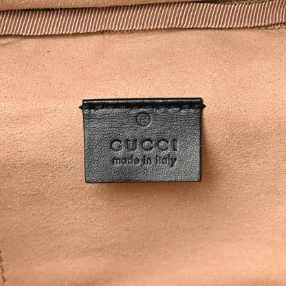 Gucci Calfskin Matelasse Mini GG Marmont Round Backpack Black 6 of 13