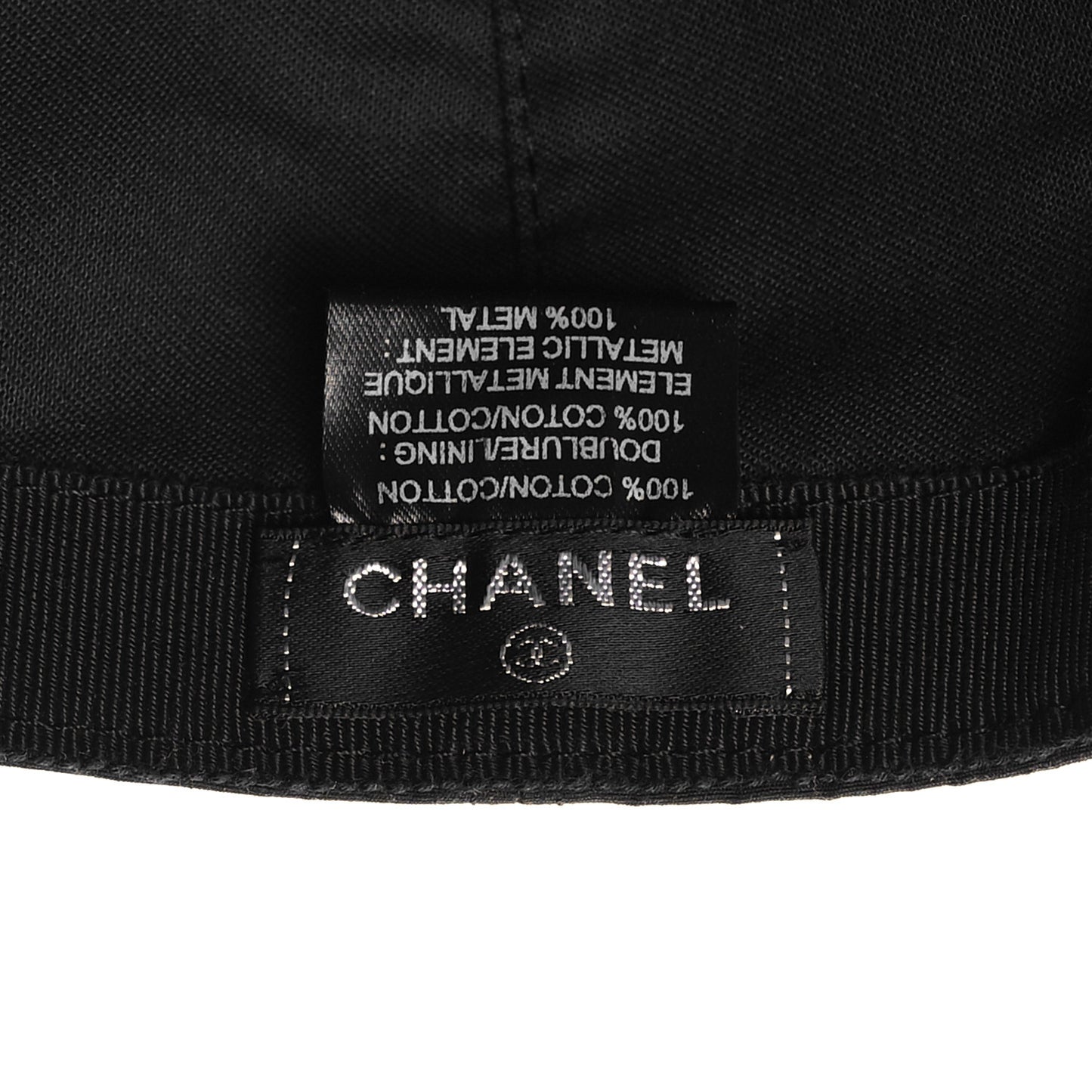 Cotton CC Cap Hat Black White
