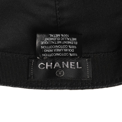 Chanel Cotton CC Cap Hat Black White 8 of 9