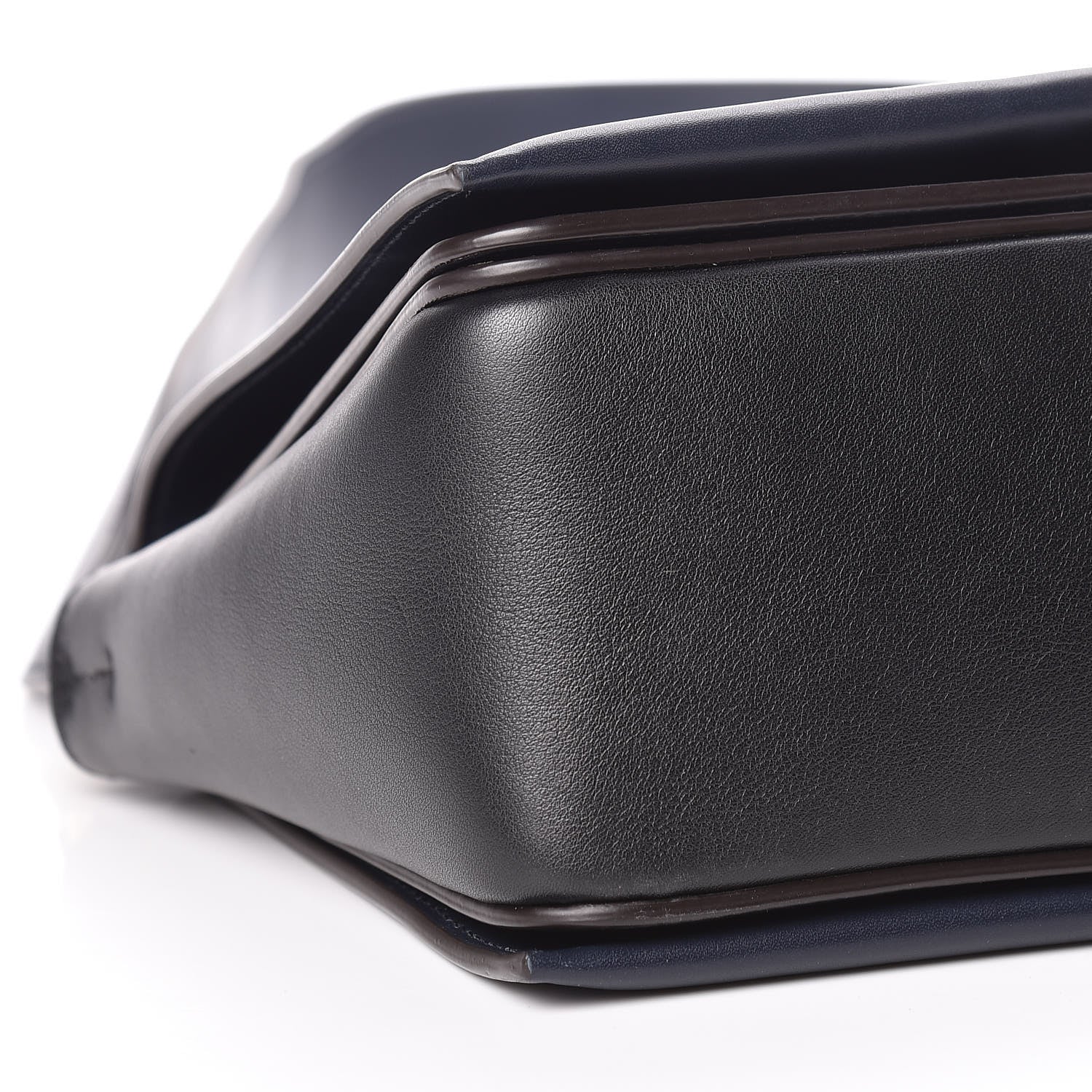 Celine Shiny Smooth Calfskin Medium Frame Shoulder Bag Black Navy 8 of 10