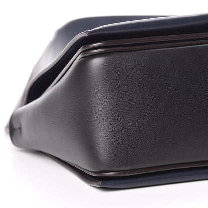 Celine Shiny Smooth Calfskin Medium Frame Shoulder Bag Black Navy 8 of 10