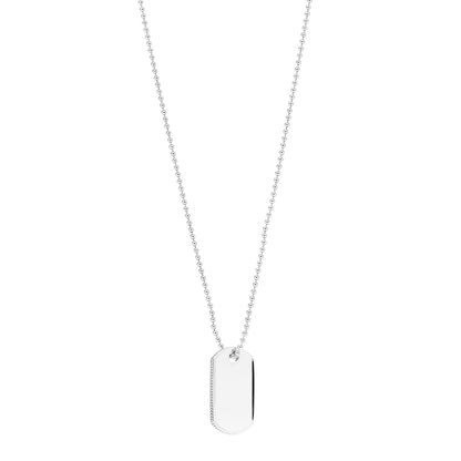 Tiffany Sterling Silver Coin Edge Dog Tag Necklace 1 of 4