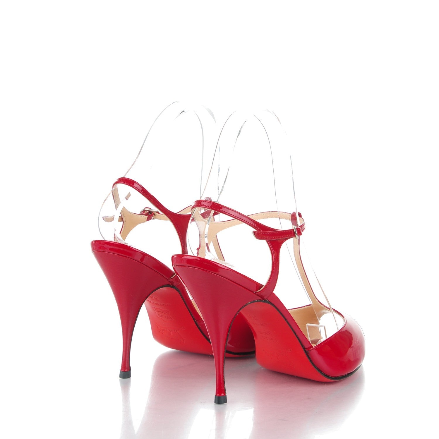 Christian Louboutin Patent Ernesta 100 Pumps 36 Red 4 of 7