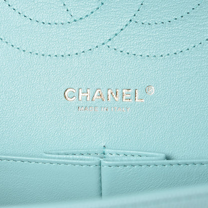 Chanel Caviar Quilted Jumbo Double Flap Light Blue 6 of 11