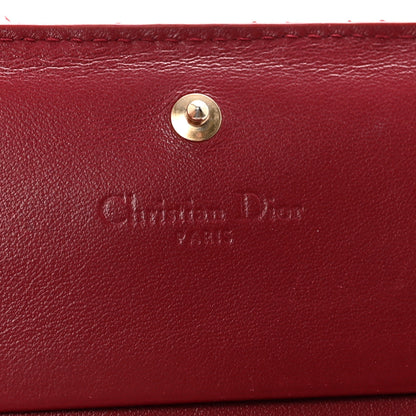 Christian Dior Patent Cannage Mini Lady Dior Wallet Cherry Red 6 of 7