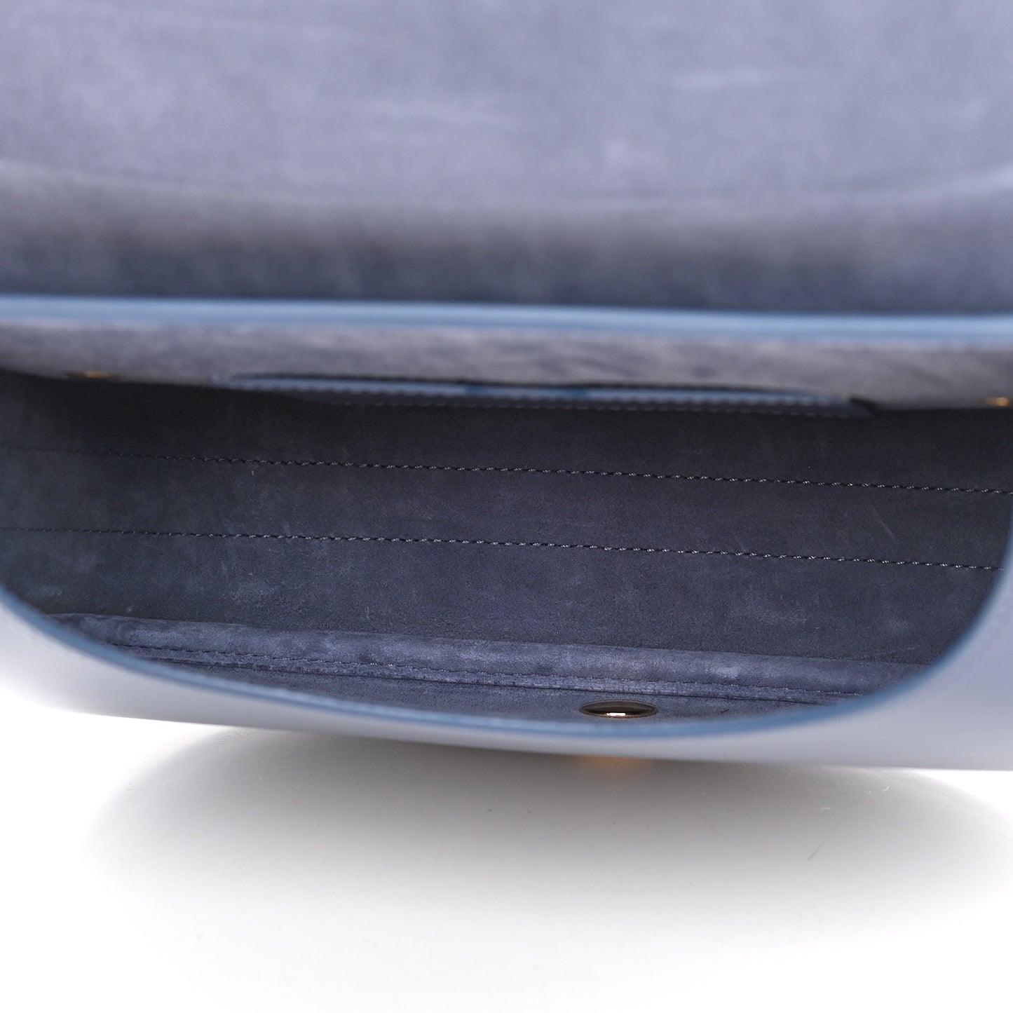 Box Calfskin Medium Bobby Flap Denim Blue