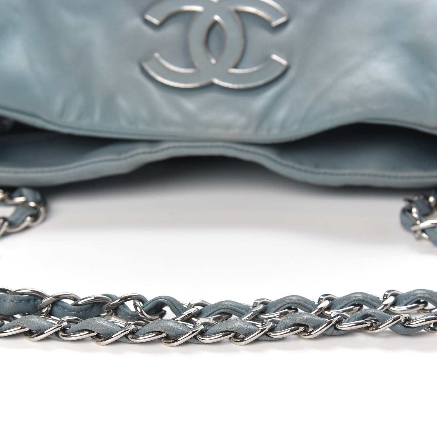 Chanel Lambskin Sensual Hobo Blue 12 of 12
