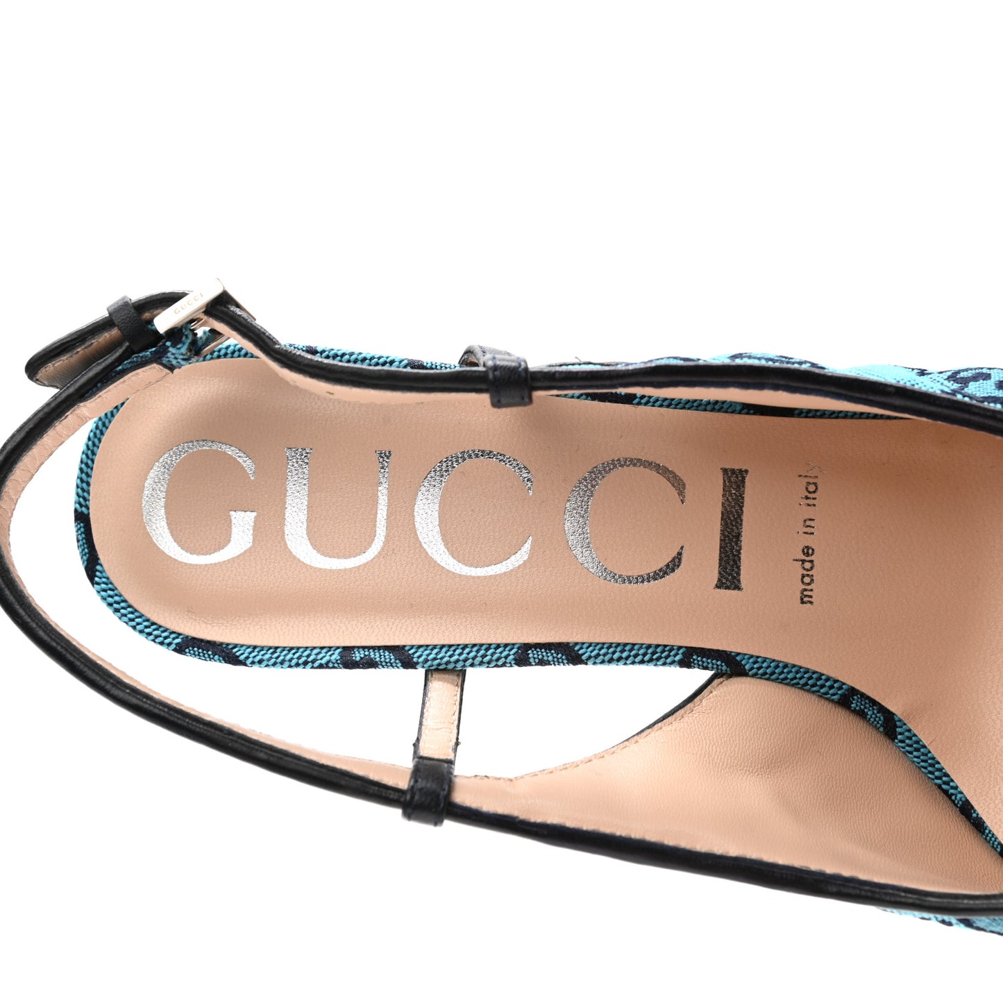 Monogram Multicolor Matelasse Nappa Double G 55mm Slingback Pumps 38.5 Light Blue