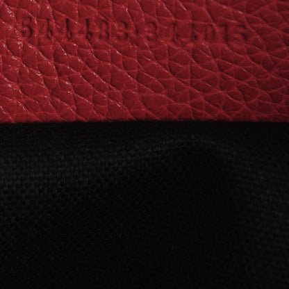 Alexander McQueen Pebbled Calfskin Small Skull Padlock Zip Around Tote Red 7 of 7