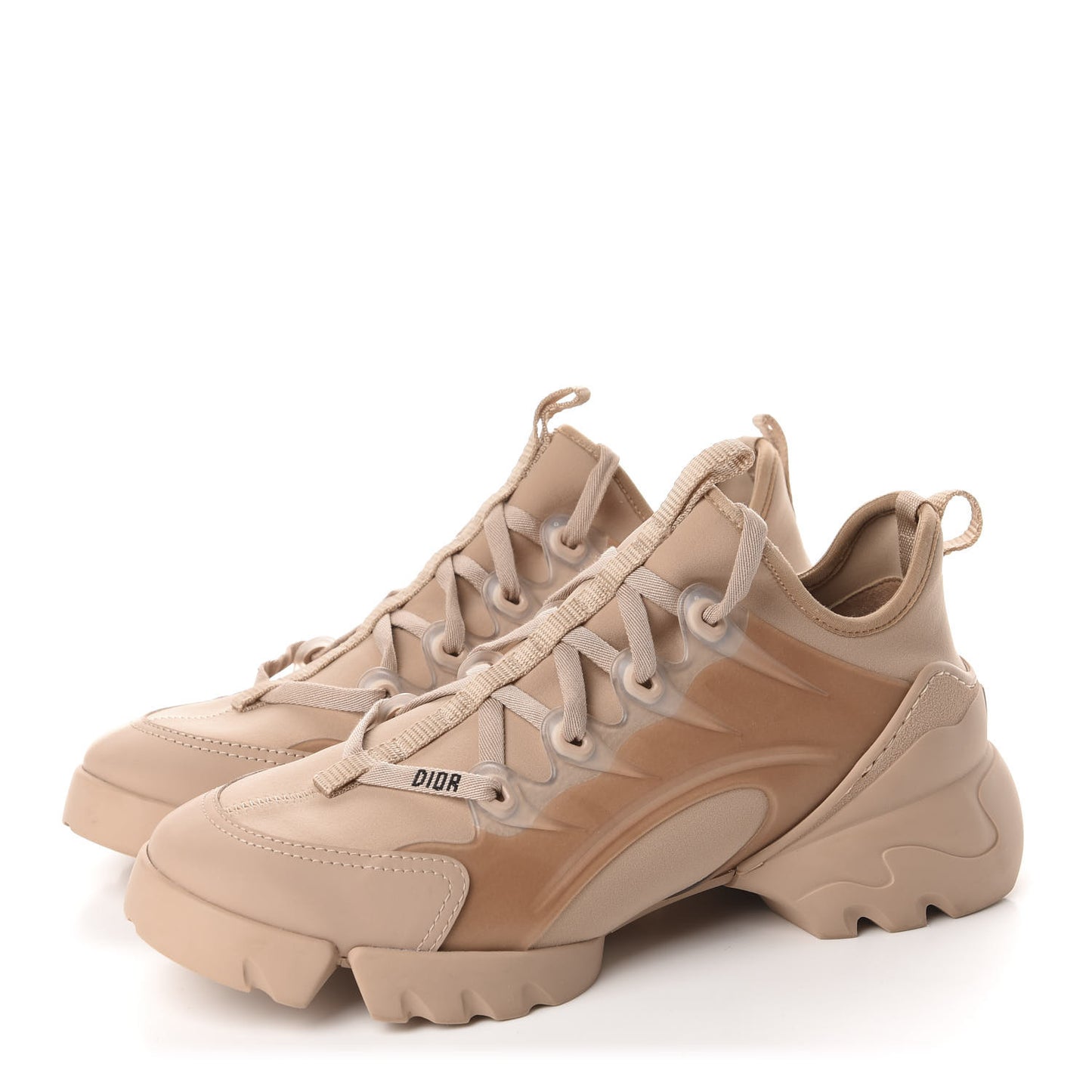 Neoprene Rubber Womens D-Connect Sneakers 39.5 Nude
