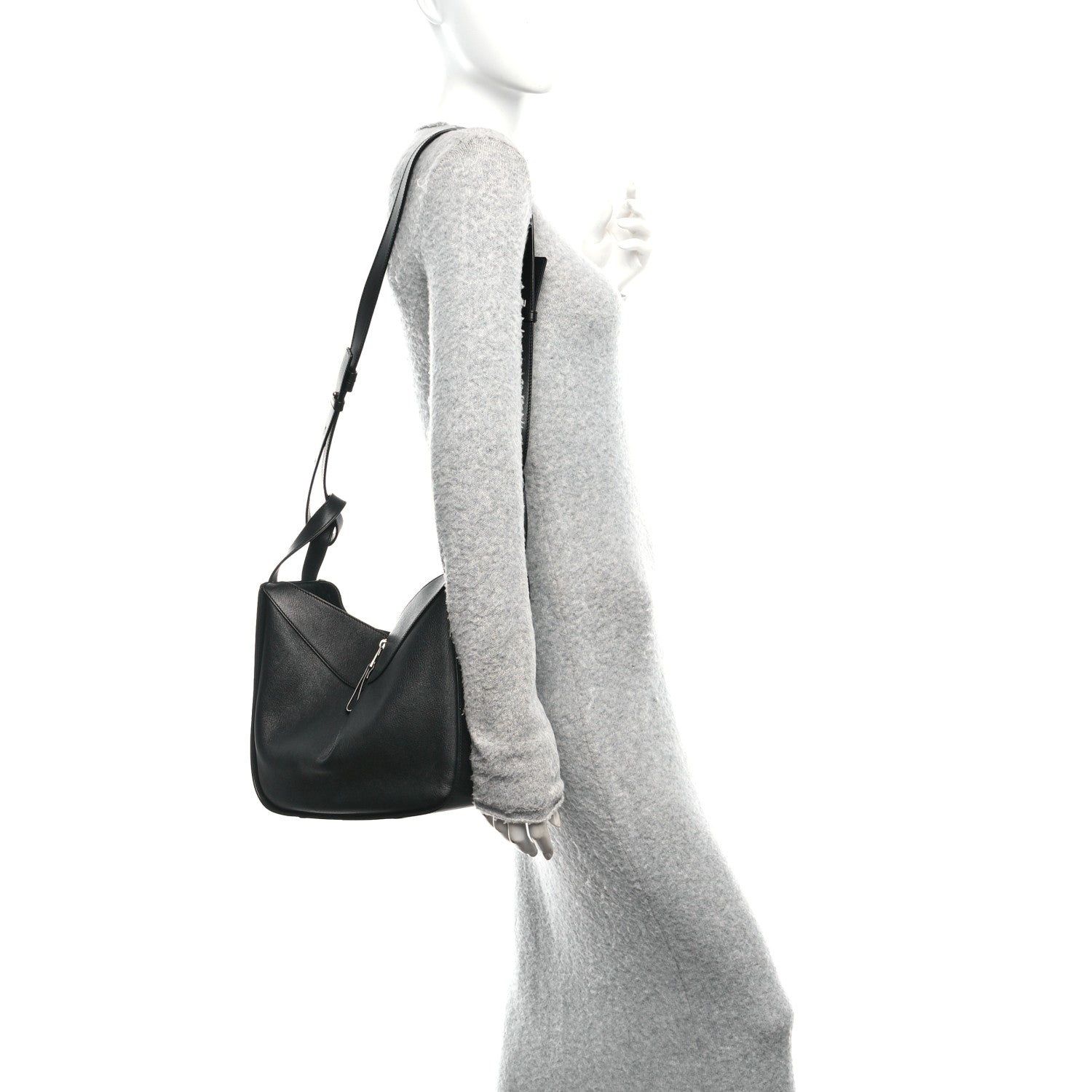 Loewe Calfskin Medium Hammock Shoulder Bag Black 2 of 9