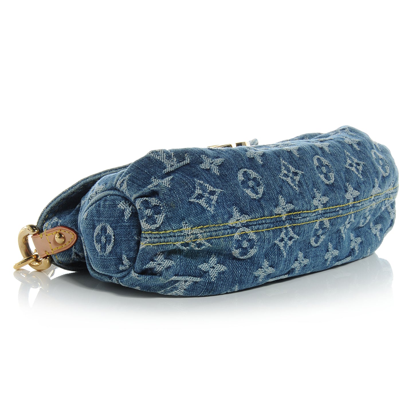Monogram Denim Mini Pleaty Blue
