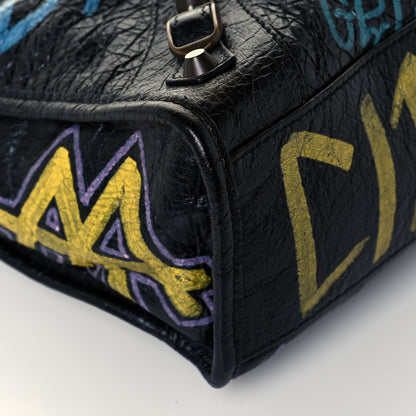Balenciaga Agneau Graffiti All Over Classic Hardware S City Black Multicolor 9 of 12