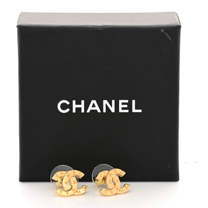 Chanel Metal CC Mini Stud Earrings Gold 5 of 5