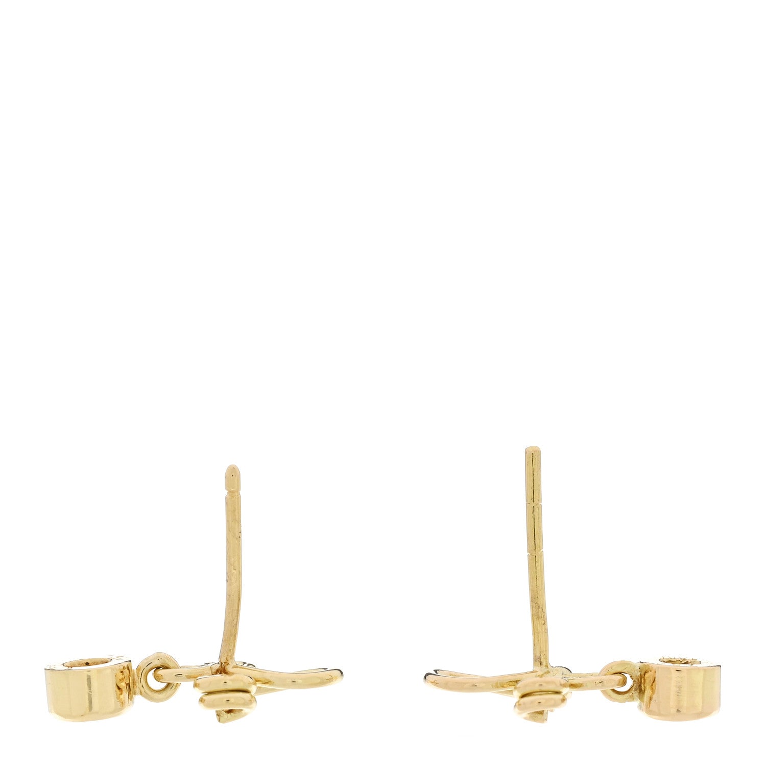 Temple St. Clair 18K Yellow Gold Diamond Drop Earrings 3 of 4