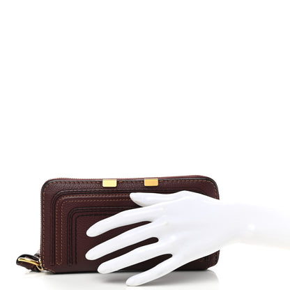 Chloe Grained Calfskin Marcie Long Zip Around Wallet Dark Velvet 2 of 8