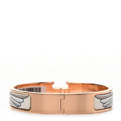 Hermes Enamel Narrow Pegase Pop Clic Clac H Bracelet PM Sable Soie 3 of 6