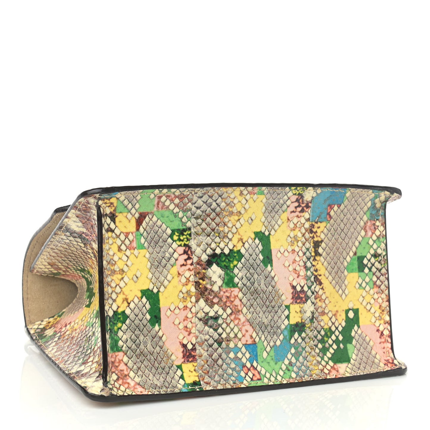 Elaphe Snakeskin Madeline Crossbody Satchel Rainbow