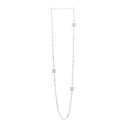 Chanel Pearl CC Necklace Light Gold 3 of 6