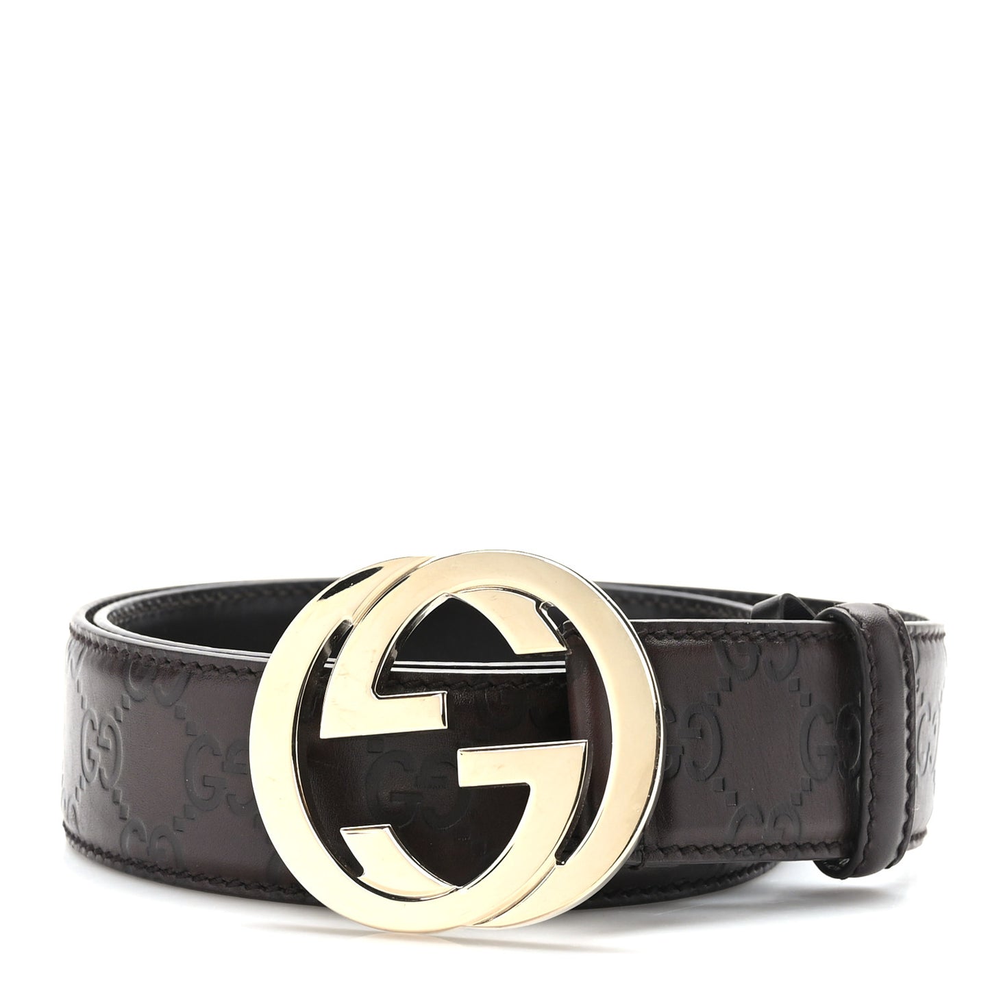 Guccissima Interlocking G 40mm Belt 85 34 Brown