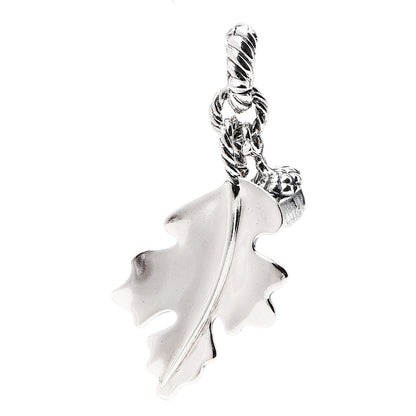 David Yurman Sterling Silver Acorn Leaf Charm Pendant 2 of 4