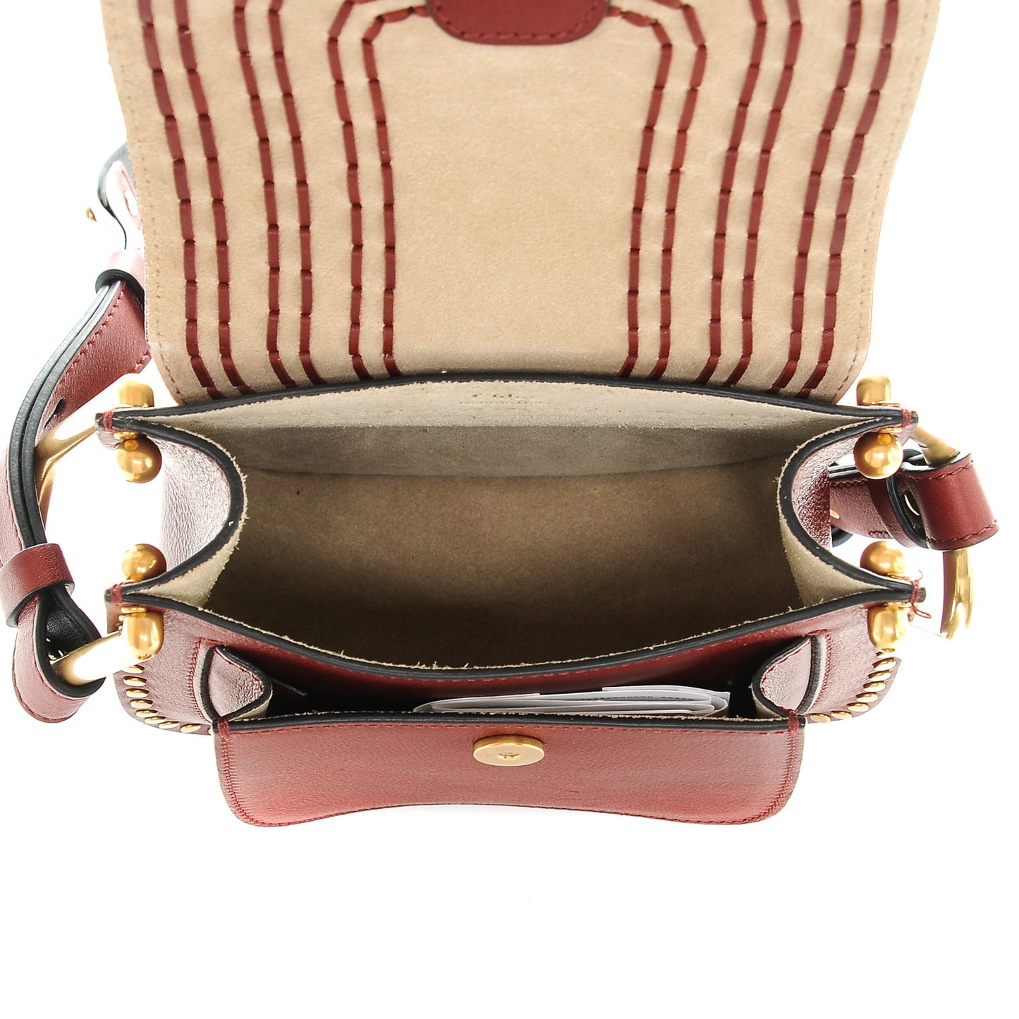 Calfskin Braided Mini Hudson Shoulder Bag Sienna Red