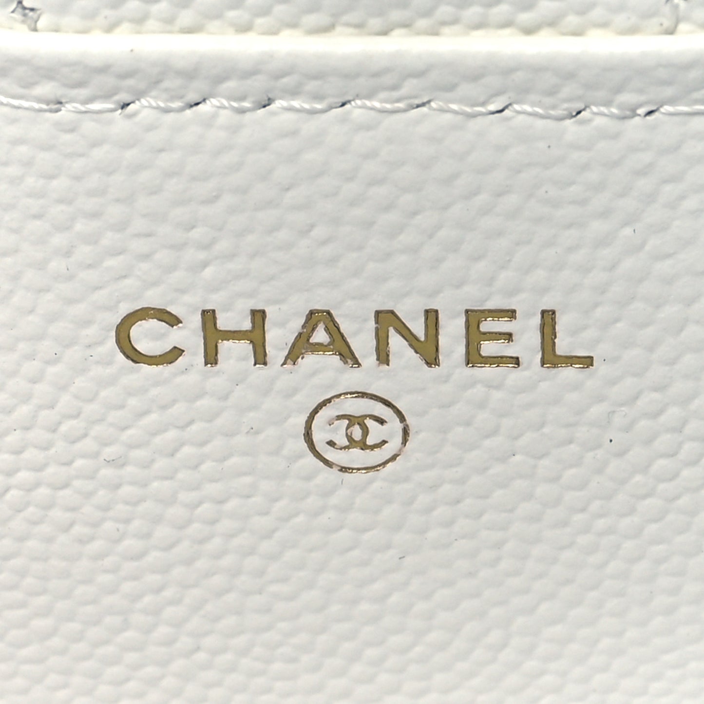 Caviar Quilted Mini Chain Bag White