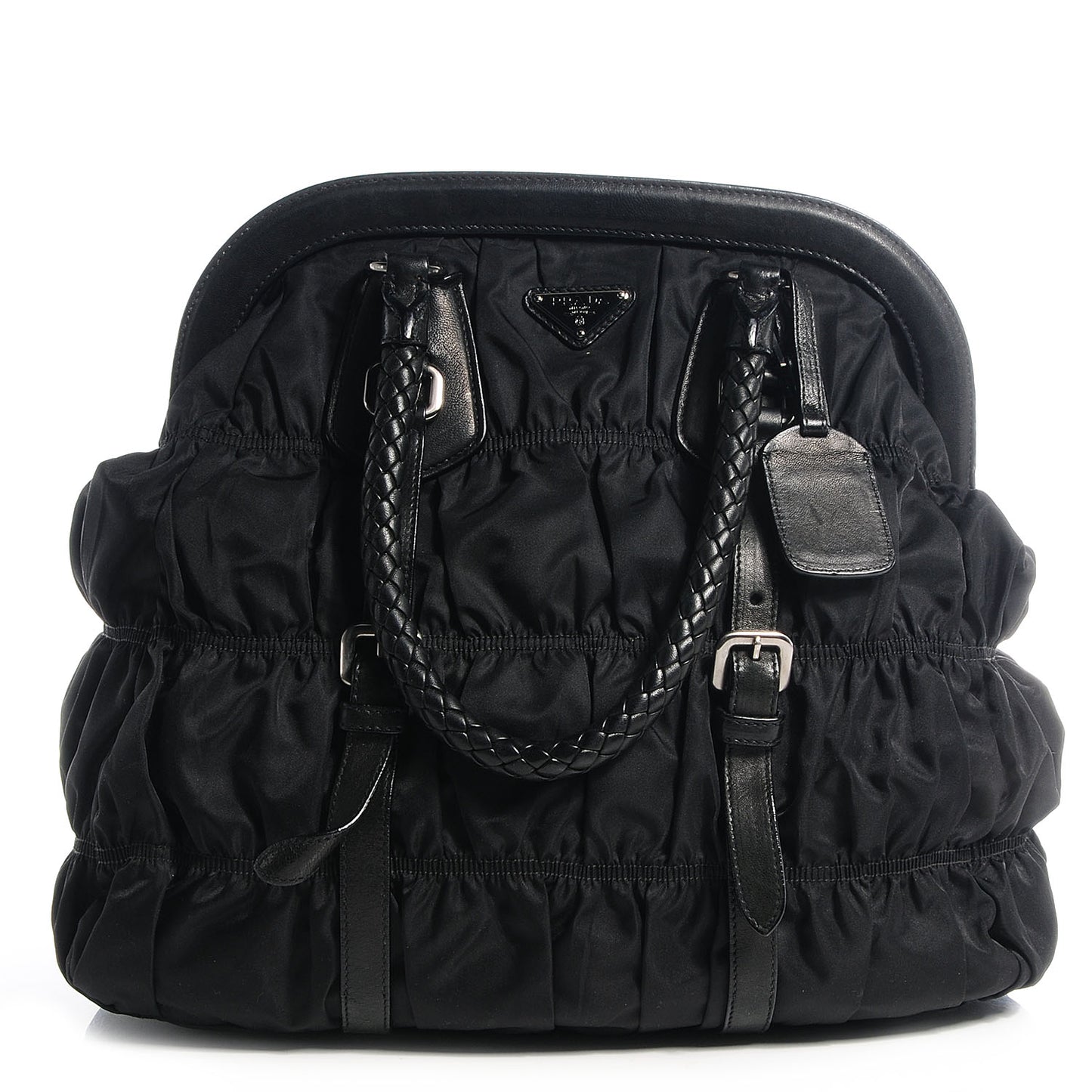 Tessuto Nylon Gaufre Tote Nero Black