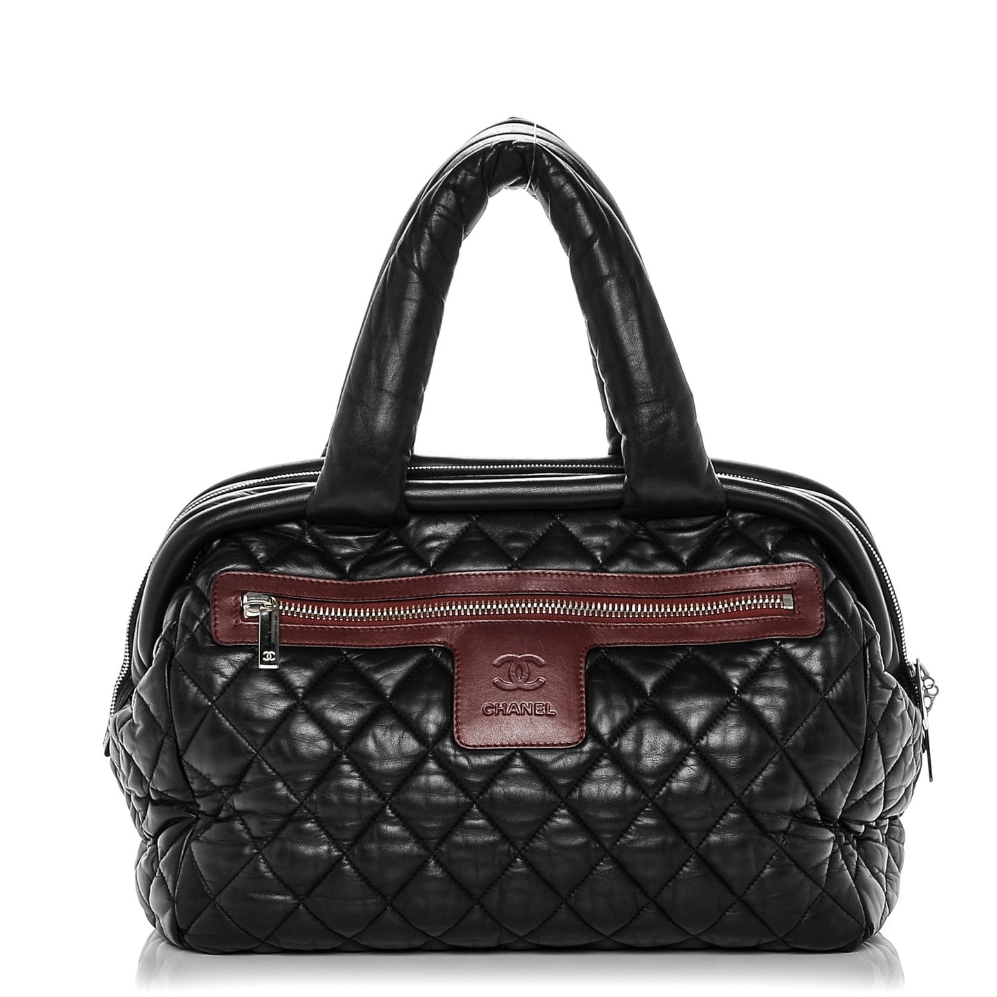 Lambskin Coco Cocoon Bowler Black