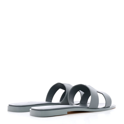 Hermes Epsom Oran Sandals 39.5 Gris Antarctique 4 of 14
