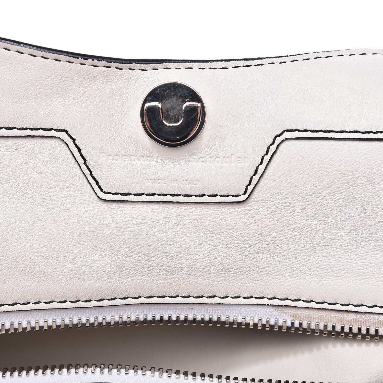 Proenza Schouler Calfskin Curl Satchel Optic White 6 of 12