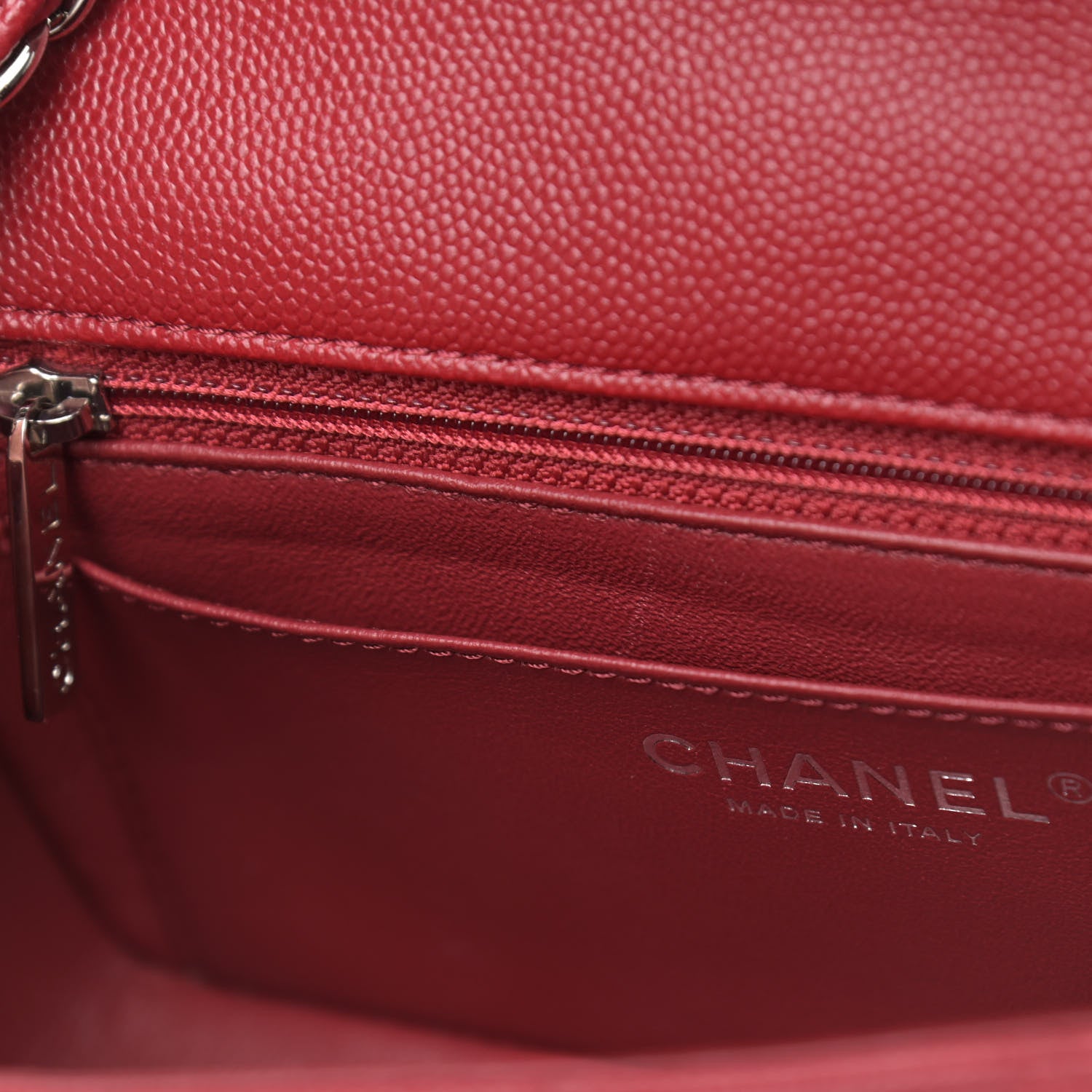 Chanel Caviar Quilted Mini Rectangular Flap Red 6 of 11